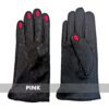 LEATHER GLOVES WITH PINK NAILS